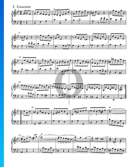 French Suite No. 2 C Minor, BWV 813: 2. Courante Sheet Music