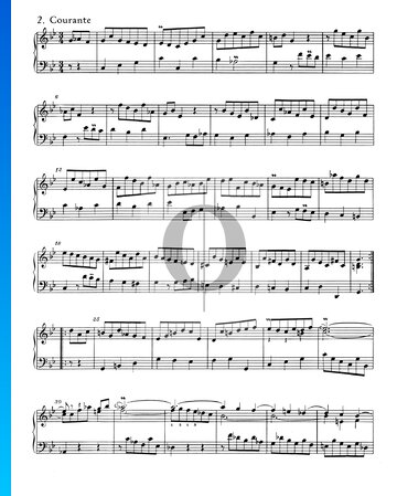 Partition Suite Française No. 2 Do mineur, BWV 813: 2. Courante