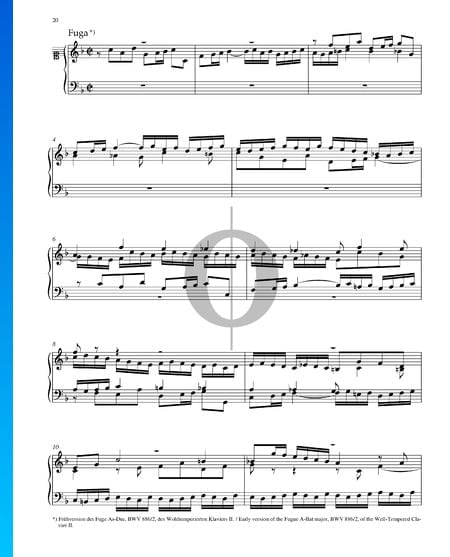 Fughetta in F Major, BWV 901 Sheet Music