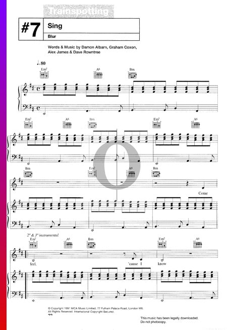 Sing Musik-Noten