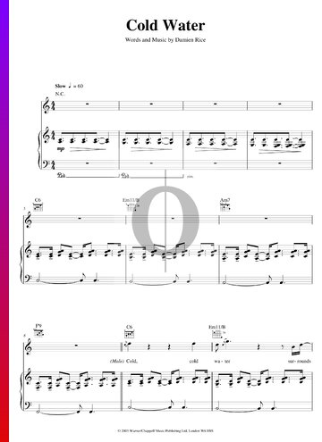 Cold Water Sheet Music