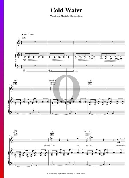 Cold Water Musik-Noten