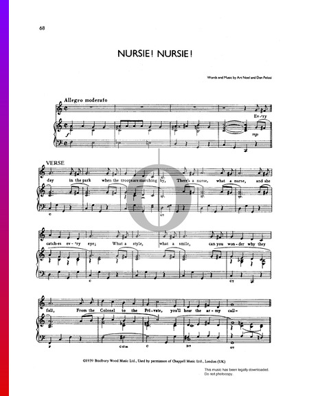 Nursie! Nursie! Sheet Music