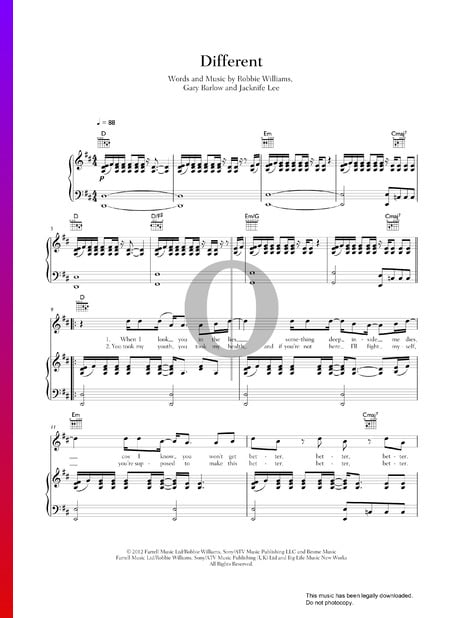 Different Sheet Music