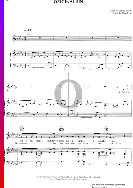 Original Sin Musik-Noten