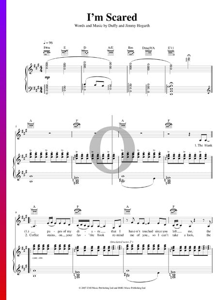 I'm Scared Sheet Music