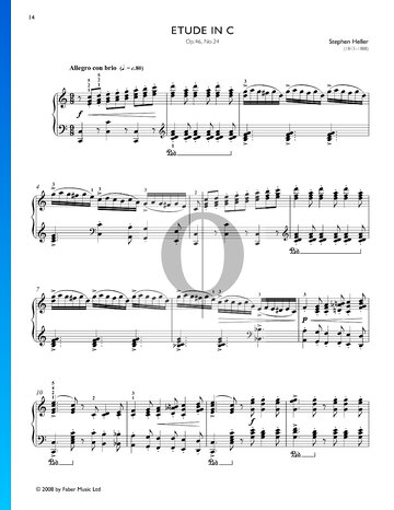 Etude in C Major, Op. 46 No. 24 Sheet Music