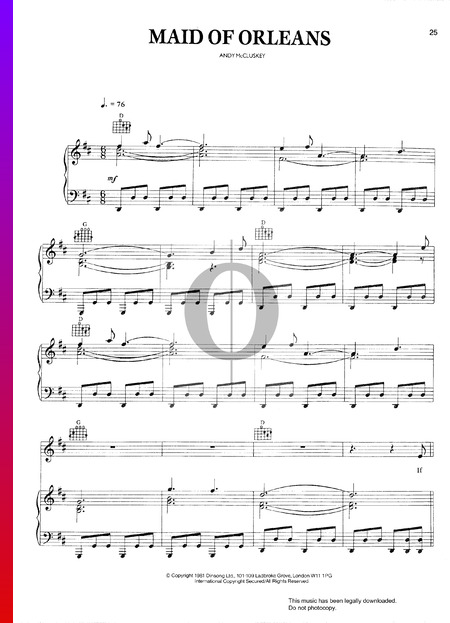 Maid Of Orleans Sheet Music