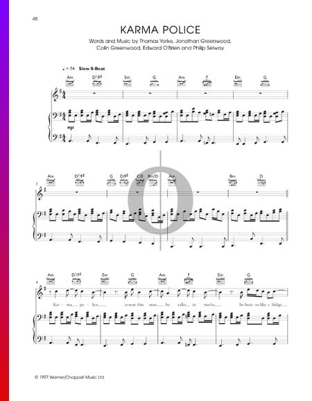 Karma Police Sheet Music