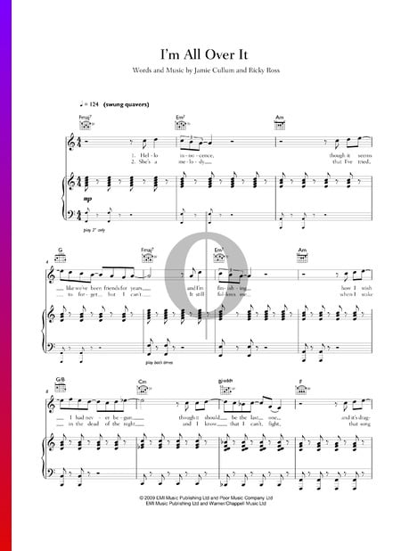 I'm All Over It Sheet Music