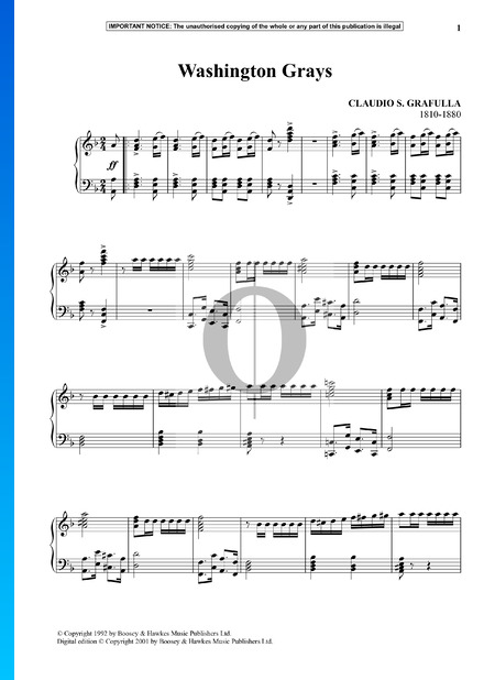 Washington Grays Partitura