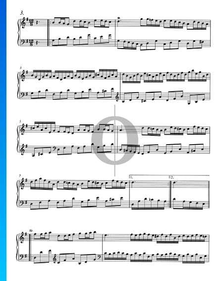Concerto en Sol Majeur, BWV 986: 3. Allegro Partition