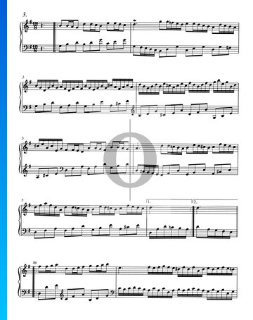 Concerto in G-Dur, BWV 986: 3. Allegro Musik-Noten