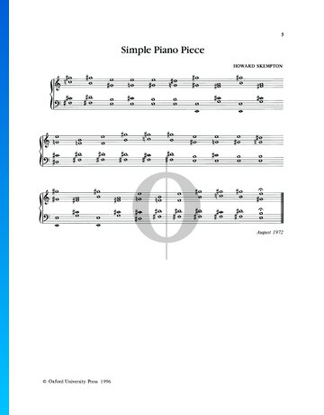 Simple Piano Piece Sheet Music