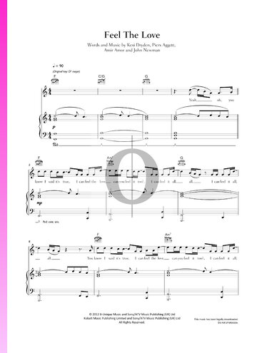 Feel The Love Partitura