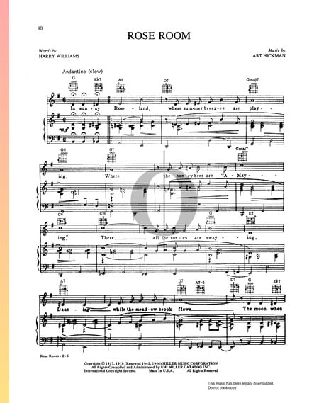 Rose Room Sheet Music