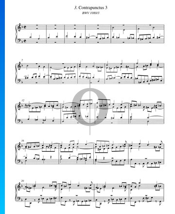 Contrapunctus 3, BWV 1080/3 Sheet Music