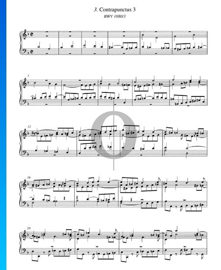 Contrapunctus 3, BWV 1080/3 Musik-Noten