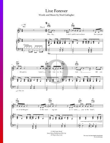 Live Forever Sheet Music