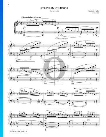 Etüde in c-Moll, Op. 46 Nr. 26 Musik-Noten
