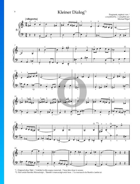 Brief Conversation Sheet Music Piano Solo Pdf Download Streaming Oktav