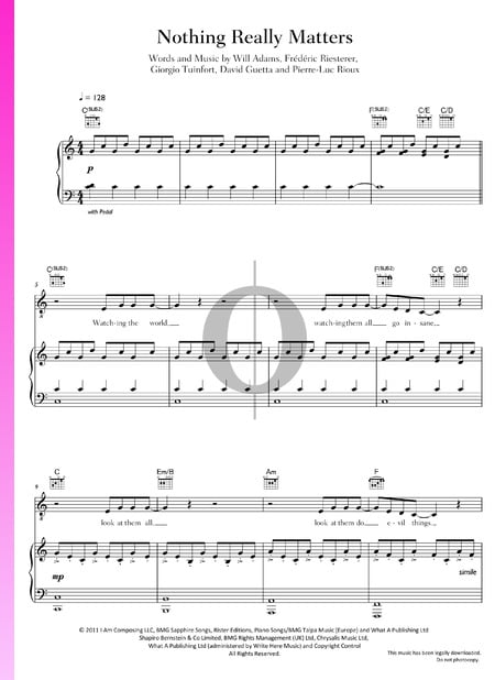 Nothing Really Matters Musik-Noten