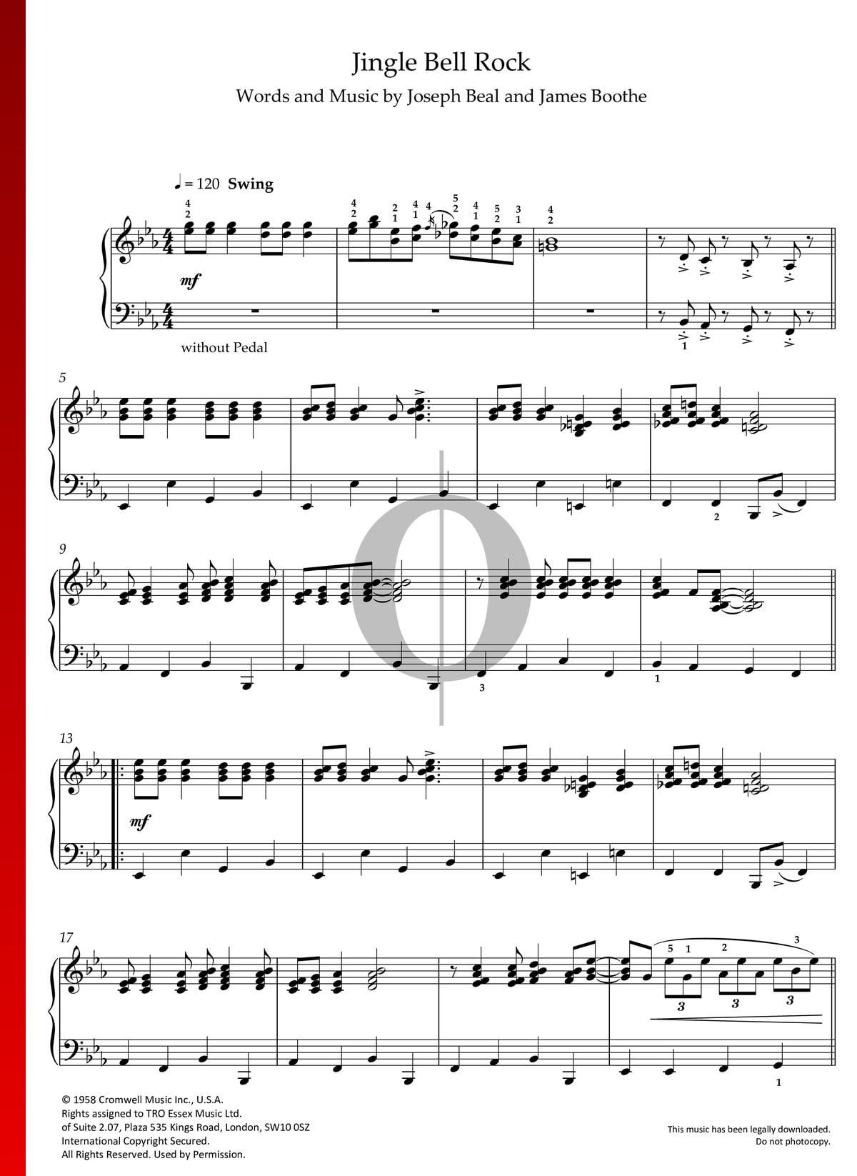 Jingle Bell Rock Partitura Bobby Helms | Descarga PDF -