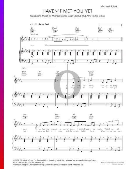 Haven't Met You Yet Musik-Noten