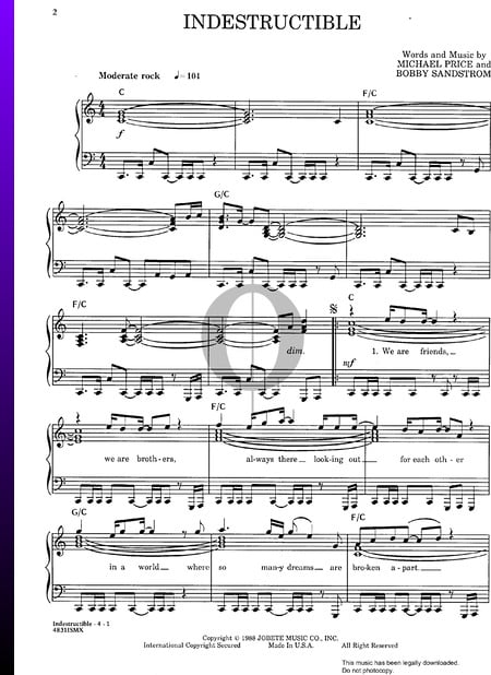 Indestructible Musik-Noten