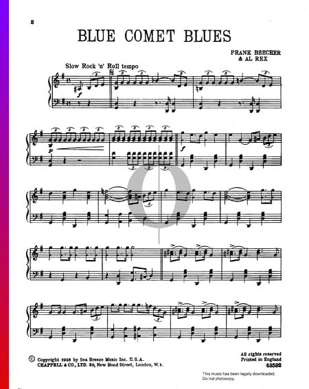 Blue Comet Blues Musik-Noten
