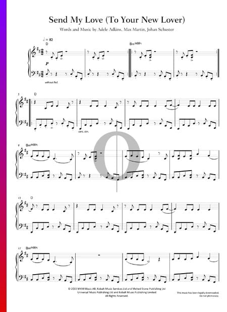 Send My Love (To Your New Lover) Musik-Noten