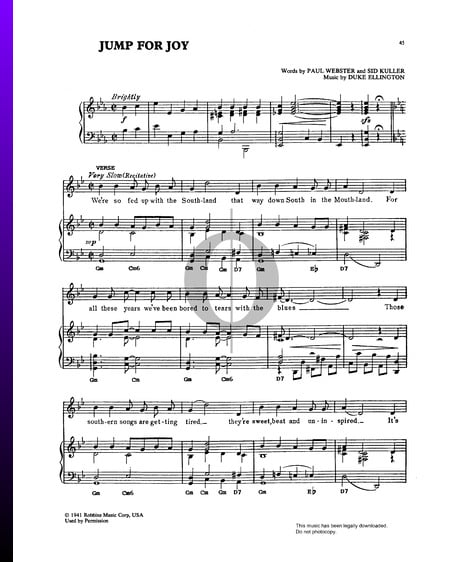 Jump For Joy Musik-Noten