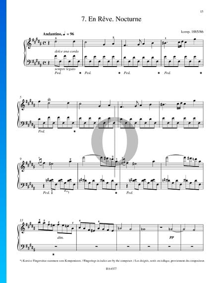 En Rêve, Nocturne, S. 207