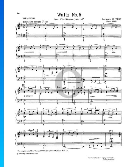 Five Waltzes, Op. 3: Waltz No. 5