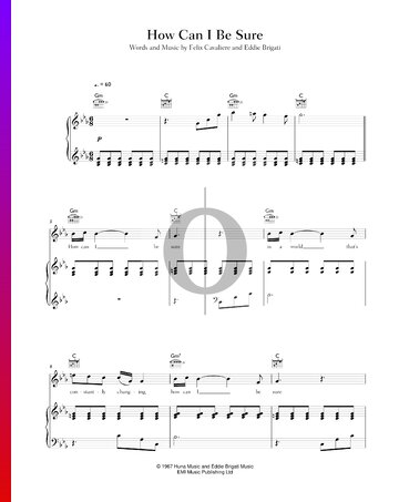 How Can I Be Sure Sheet Music