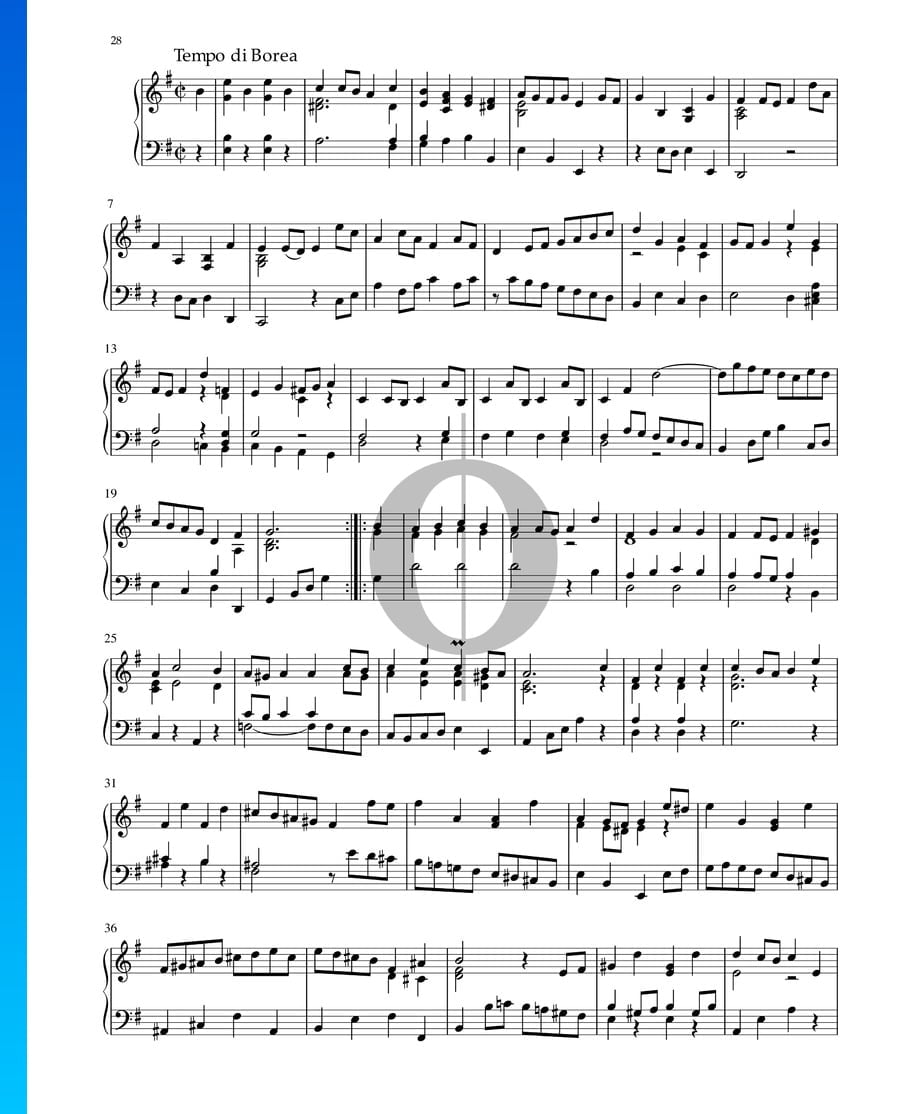 Partita in E Minor, BWV 1002 7. Tempo di Borea (Johann Sebastian Bach