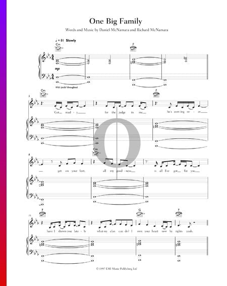 One Big Family Sheet Music