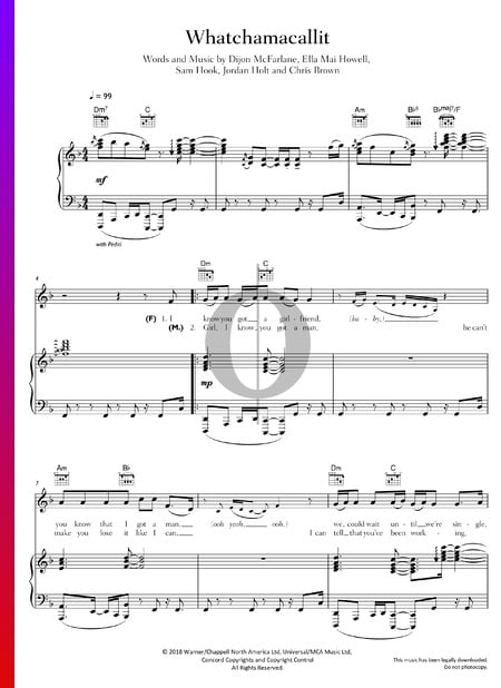 Whatchamacallit Sheet Music