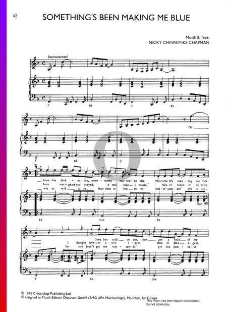 Something's Been Making Me Blue Partitura