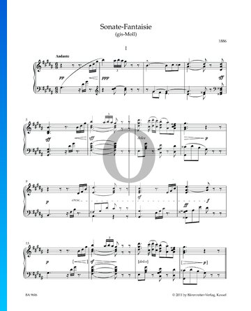 Sonata-Fantasía en sol sostenido menor: 1. Andante Partitura