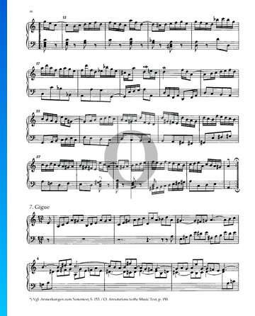 Partita 3, BWV 827: 7. Gigue Spartito