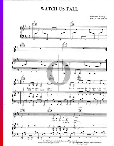 Watch Us Fall Musik-Noten
