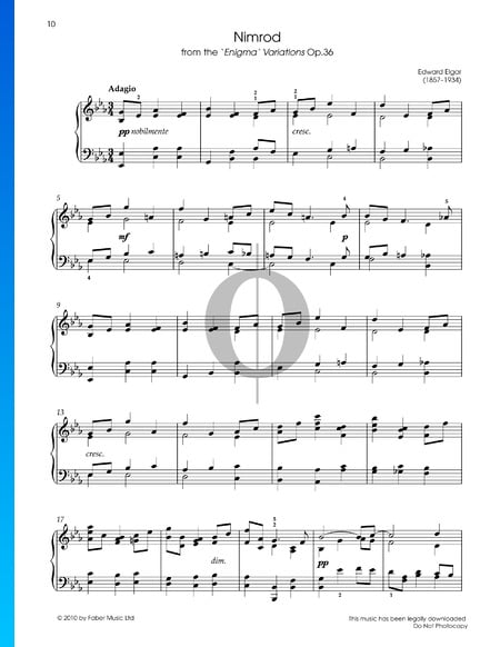 Enigma Variationen, Op. 36: Nimrod Musik-Noten