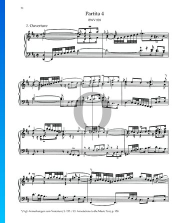 Partita 4, BWV 828: 1. Ouverture Musik-Noten