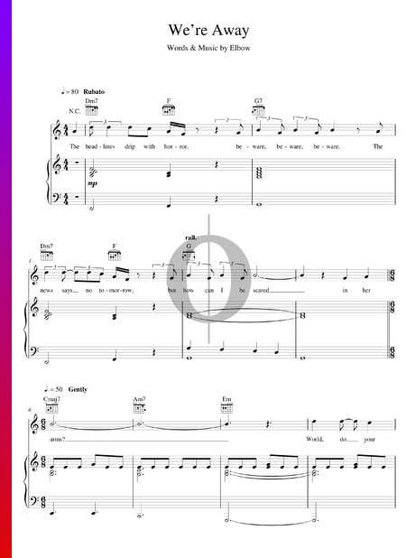 We're Away Sheet Music