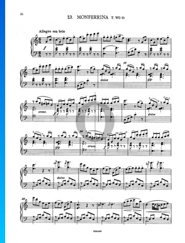 Monferrina, Op. 40 No. 13 Partitura