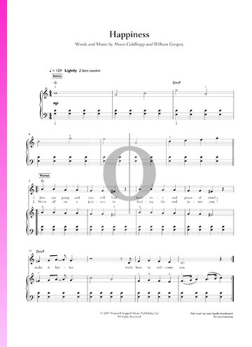 Happiness Sheet Music (Piano, Voice) - OKTAV