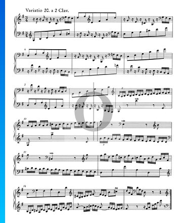 Goldberg Variationen, BWV 988: Variatio 20. a 1 Clav. Musik-Noten