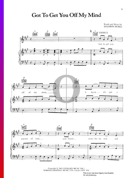 Got To Get You Off My Mind Musik-Noten