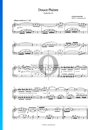 Douce Plainte, Op. 100 No. 16 Sheet Music